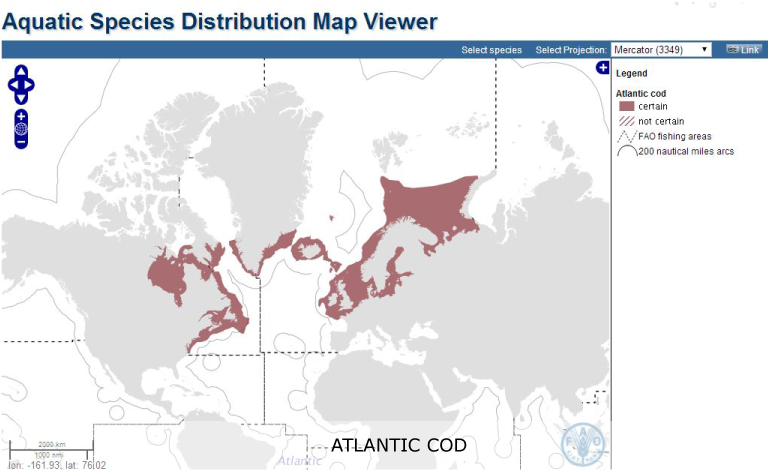 DISTRIBUTION MAP COD